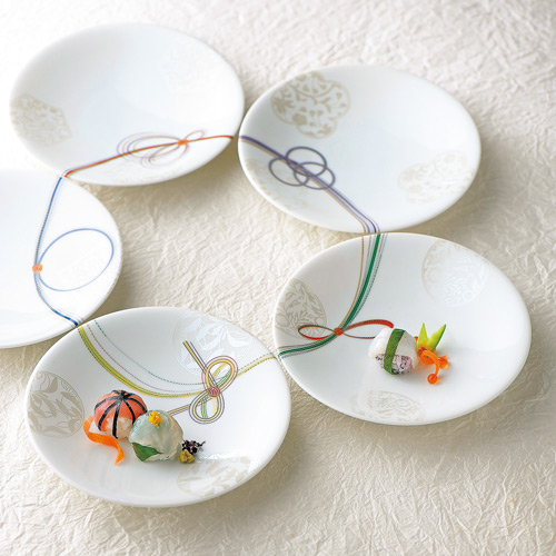 庫山窯 前畑陶器 銘々皿揃 牡丹 羽子板型　8枚　お祝い事　縁起物 庫山窯 前畑陶器 銘々皿揃 牡丹 羽子板型 8枚 お祝い事 縁起物